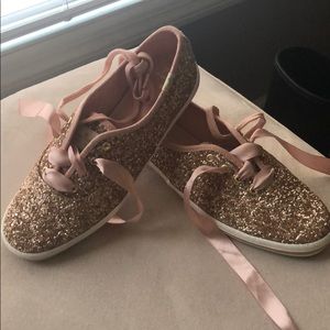 New rose gold glitter keds